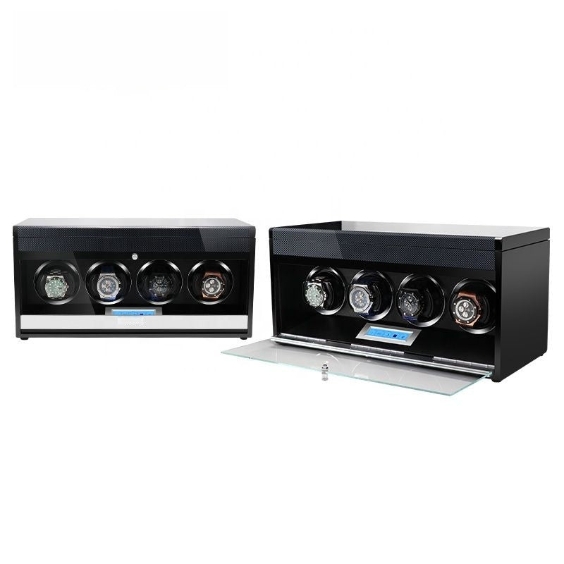 4 Watch Winder - Carbon Fiber+ Grey