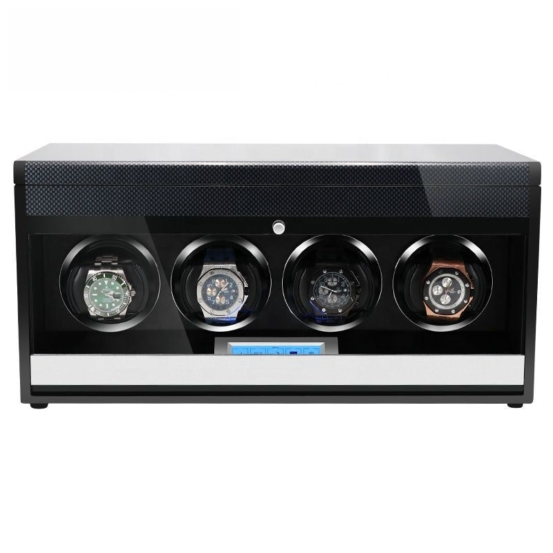 4 Watch Winder - Carbon Fiber+ Grey