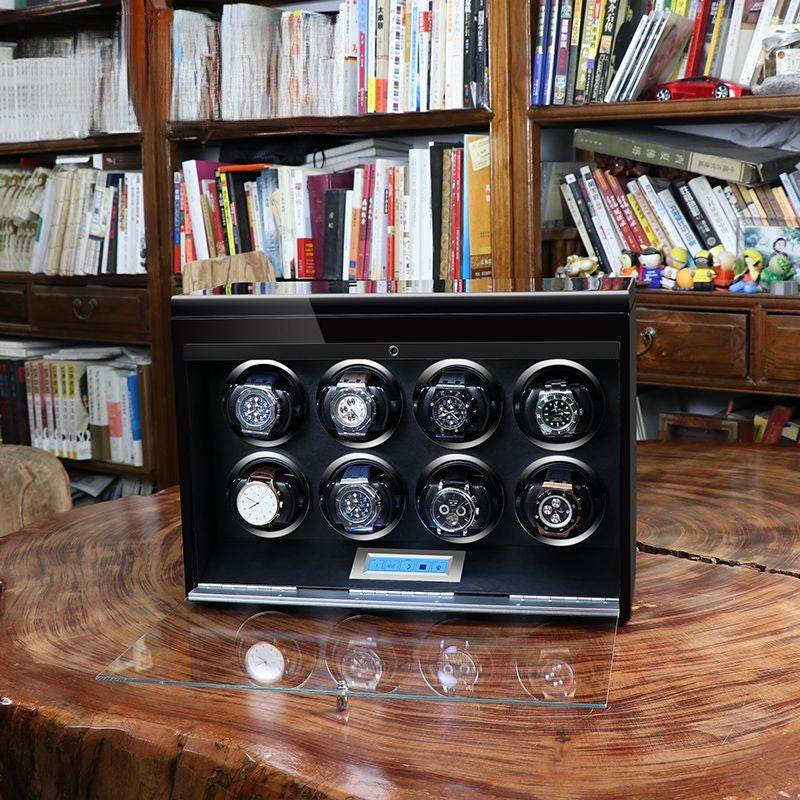 8 Watch Winder - Wood + Black