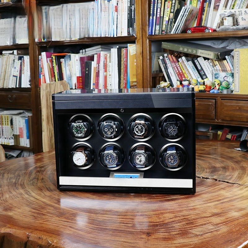 8 Watch Winder - Carbon Fiber + Grey