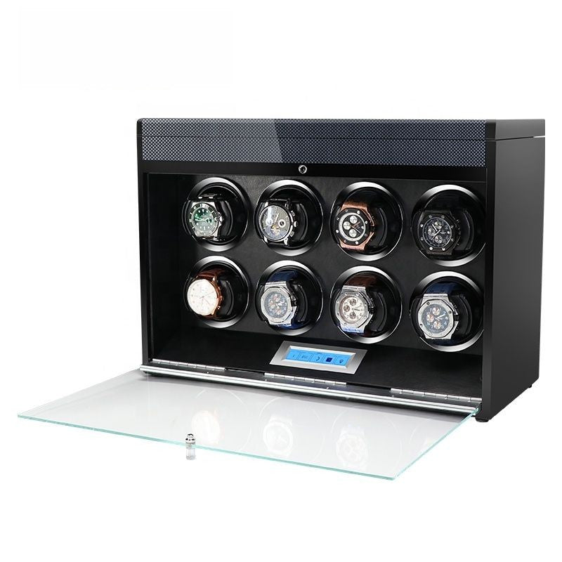 8 Watch Winder - Carbon Fiber + Grey