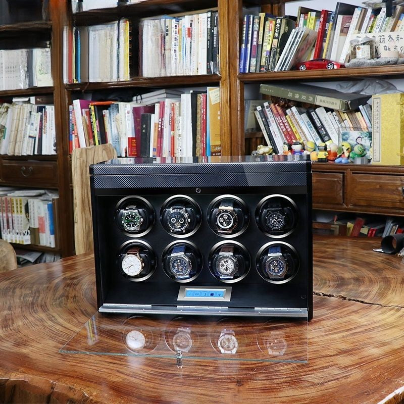 8 Watch Winder - Carbon Fiber + Grey
