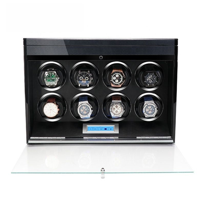 8 Watch Winder - Carbon Fiber + Grey