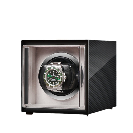 Boxy Watch Winding Display Case for Single Watch - Grey
