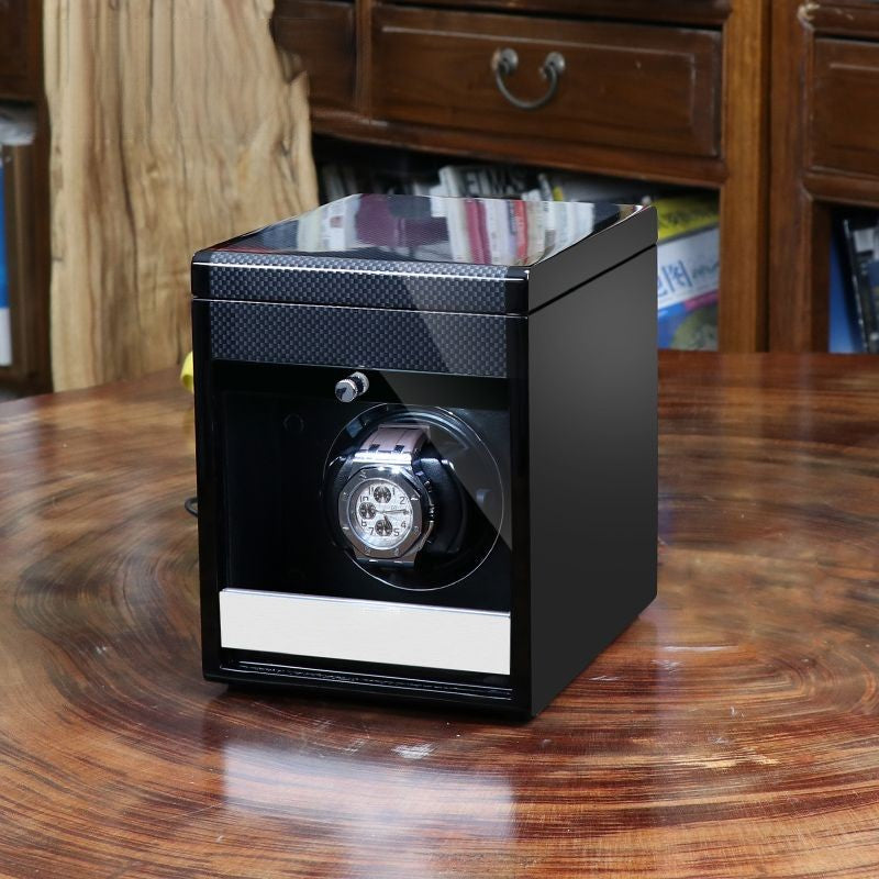 URORO Single Watch Winder - Carbon Fiber + Grey