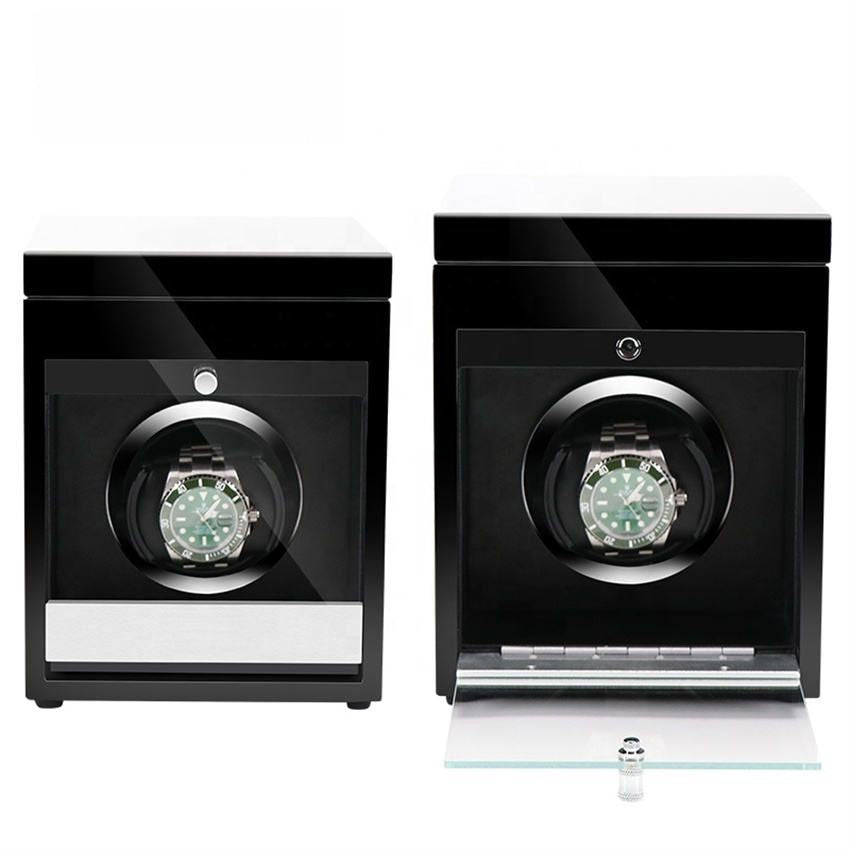 URORO Single Watch Winder - Wood + Black