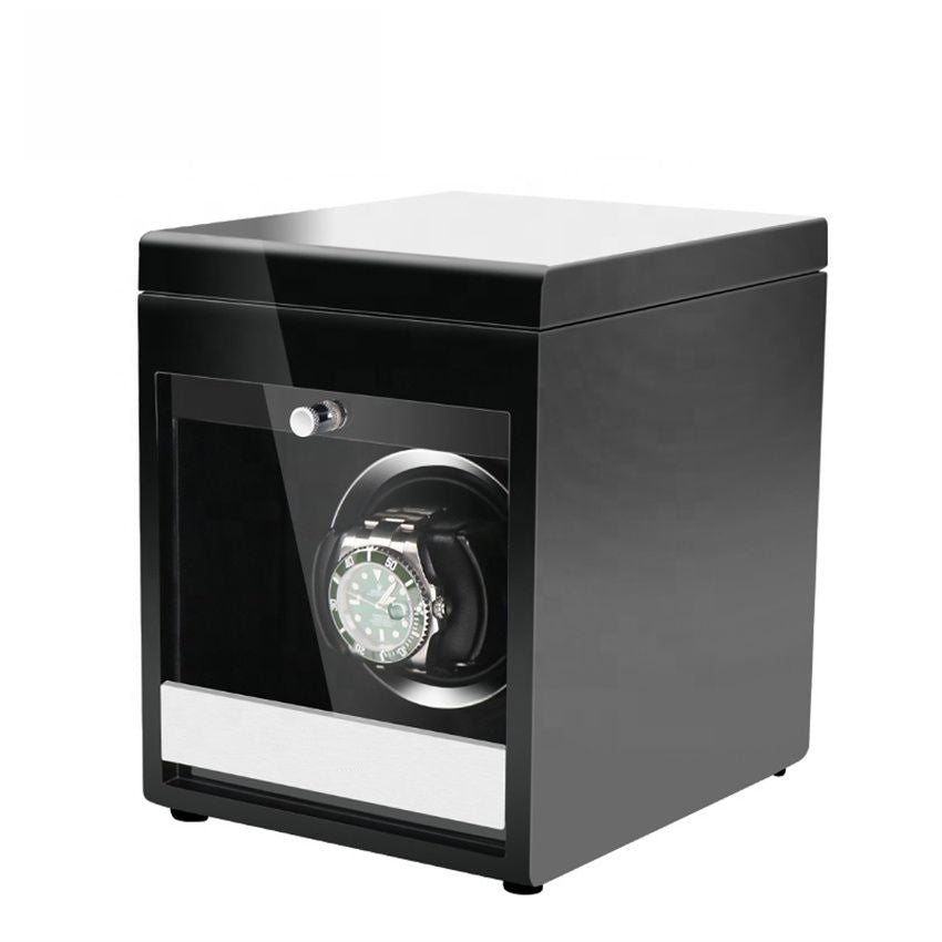 URORO Single Watch Winder - Wood + Black