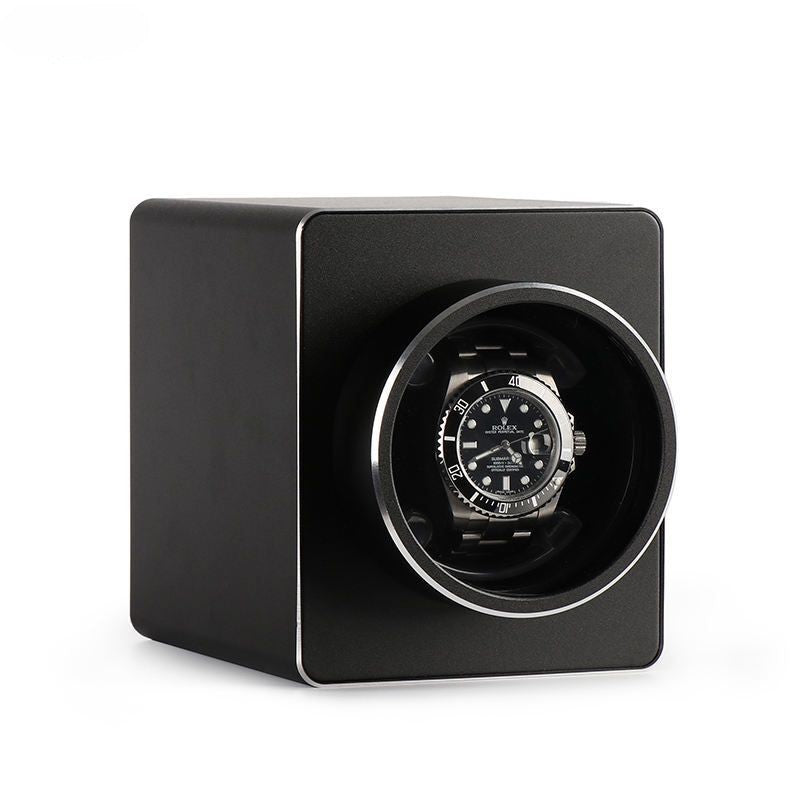 1-Slot Aluminium Watch Winder Case — Silver | Luxury Watch Winder
